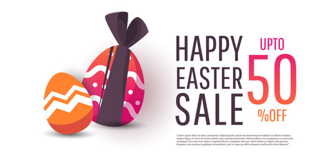Easter. Sale banner with place for text.