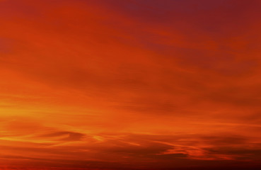 Beautiful sunset with colorful clouds on the sky