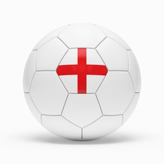 Obraz premium 3d rendering of soccer ball with England flag isolated on a white background