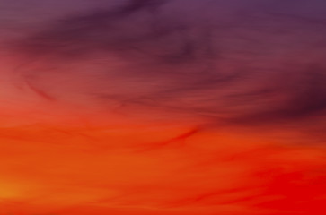 Beautiful sunset with colorful clouds on the sky