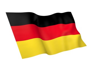 3D illustration of Germany flag