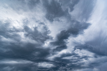 Dark storm clouds.