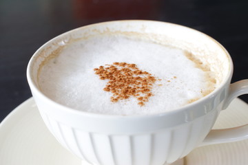 Hot cappuccino cup coffee drink 