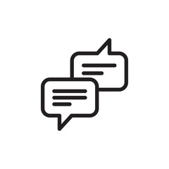 chat, dialogue outlined vector icon. Modern simple isolated sign. Pixel perfect vector  illustration for logo, website, mobile app and other designs