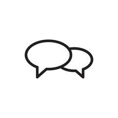 chat, dialogue outlined vector icon. Modern simple isolated sign. Pixel perfect vector  illustration for logo, website, mobile app and other designs