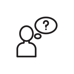 question message, faq outlined vector icon. Modern simple isolated sign. Pixel perfect vector  illustration for logo, website, mobile app and other designs