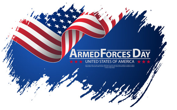 Armed forces day template poster design. Vector illustration background for Armed forces day.
