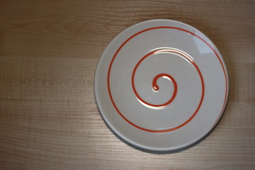 Orange spiral plate