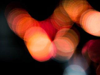 Bokeh Circles Arranged in a Curve of Light