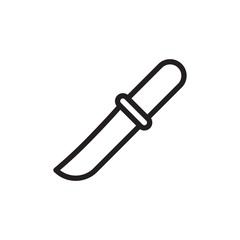knife outlined vector icon. Modern simple isolated sign. Pixel perfect vector  illustration for logo, website, mobile app and other designs