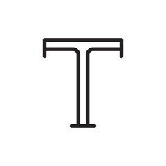 text, add text outlined vector icon. Modern simple isolated sign. Pixel perfect vector  illustration for logo, website, mobile app and other designs