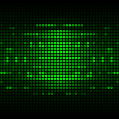 Obraz premium Abstract green technology background, dot glow light. Vector illustration eps10.