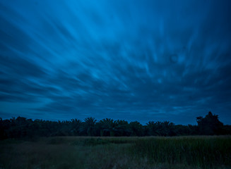 movement of the cloud when twilight