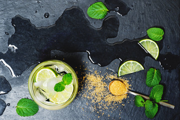 Obraz na płótnie Canvas Refreshing mint cocktail mojito