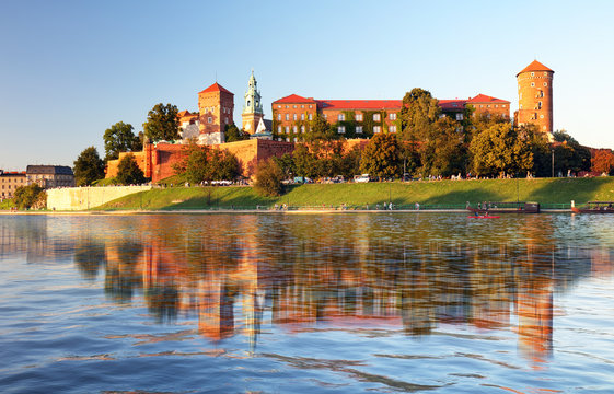 View of the ancient Krakow's castle