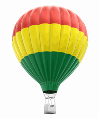 Hot Air Balloon with Bolivian Flag. Image with clipping path