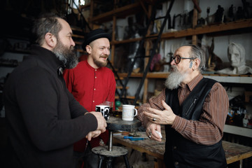 Artists in the workshop