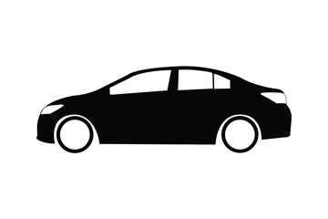 vector of silhouette modern car