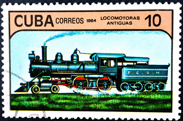 CUBA - circa 1984 - locomotive.