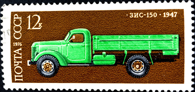 USSR - Circa 1976 -  old truck car ZIS-150 1947.