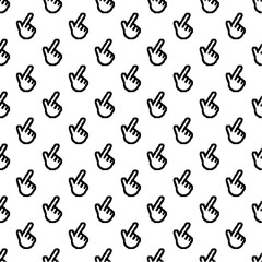 Naklejka na ściany i meble click hand Pattern Abstract Geometric wallpaper. Vector illustration. background. black. on white background