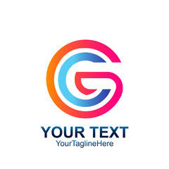 Initial letter CG or GC logo template colorfull design for business and company identity