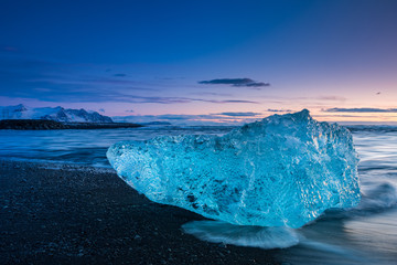 icebergs at diamond beach, iceland