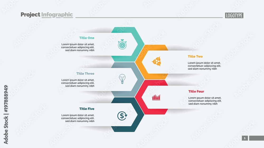 Poster Five Options Plan Slide Template