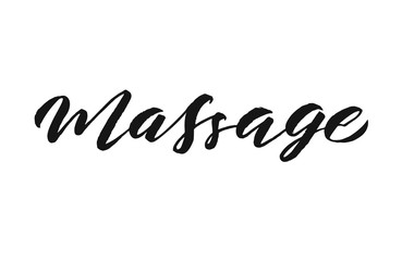 Obraz premium Massage hand lettering