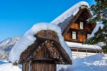 Urban house in Shirakawa-go village World Heritage site, Gifu, Japan