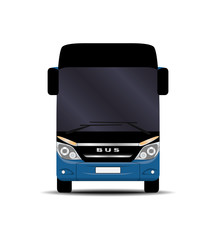 realistic bus. front view