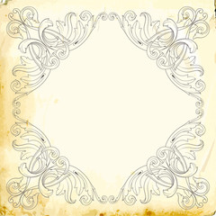 Vector baroque of vintage elements for design. 