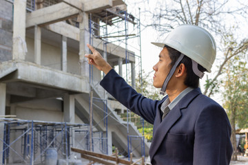 Engineers are inspecting work on site.