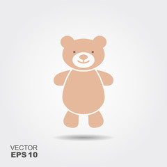 Soft toy, Teddy bear flat icon