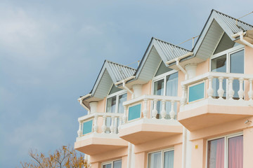Hotel with balconies