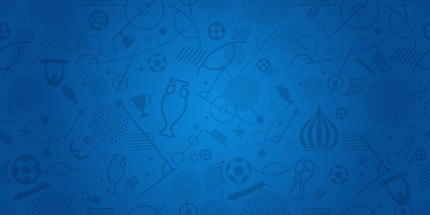 Different football silhouettes abstract background