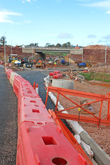 Road construction site