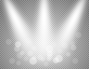 Projectors isolated on transparent background. Layered illustration