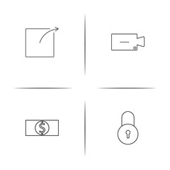 Internet Of Things simple linear icons set. Outlined vector icons