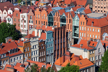 Obraz premium Houses in Old Town of Gdansk in Poland