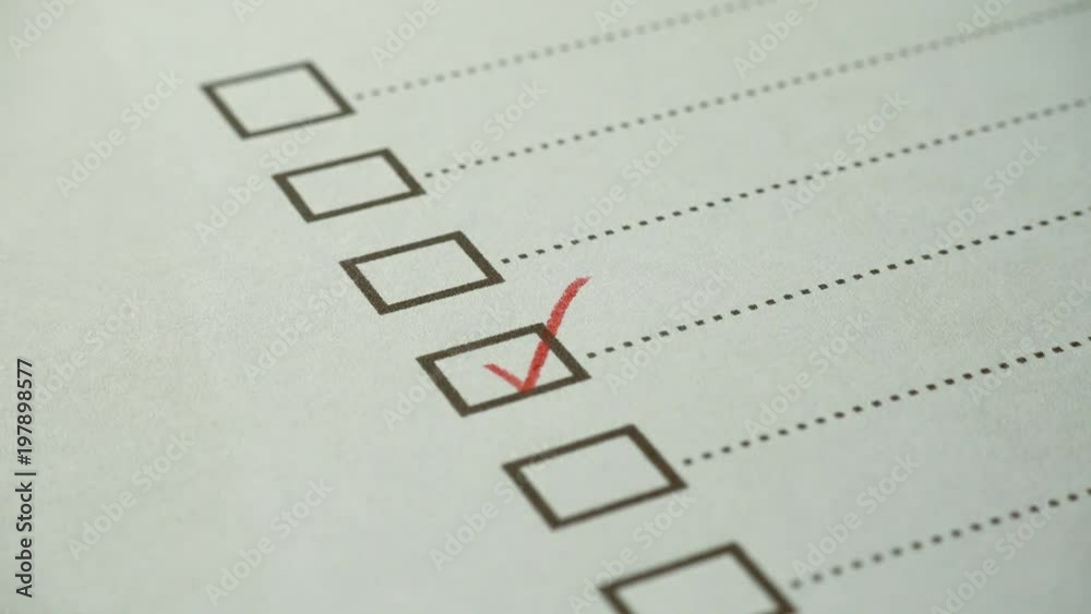 Poster marker puts a tick in the box on white paper