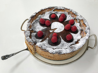 Cheesecake with raspberry