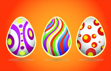 Easter color eggs 