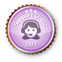 Ic&ocirc;ne pour commerce en ligne - Support client 24/7