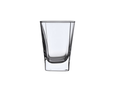 empty glass pile for whiskey or vodka isolated on white background