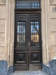 Old unique doors in the old city part of Europe