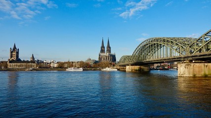 Kölner Dom und Hohenzollern Brücke, Köln Panorama