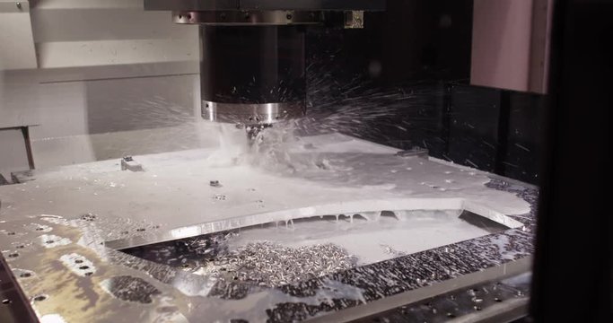 Water jet metal cutting machine.