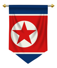 Naklejka premium North Korea Pennant