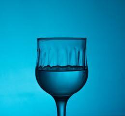 Splashes of water in a glass of wine